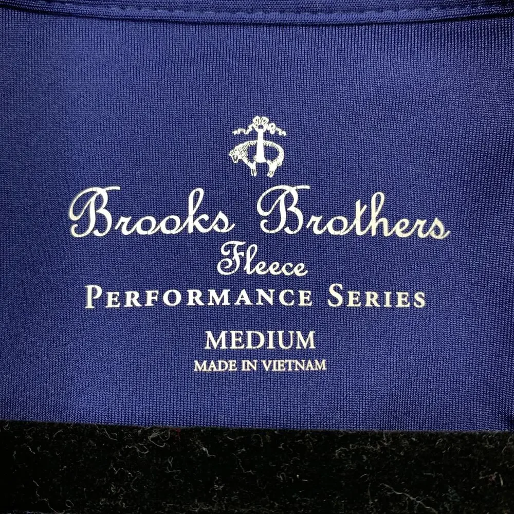 Brooks Brothers Fleece Performance Polo Shirt Boys Sz M Blue White Stripe